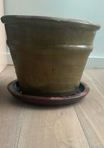 Grote Terracotta Bloempot met Schotel    ALLEEN OPHALEN, Ophalen, Gebruikt, 40 cm of meer, Rond