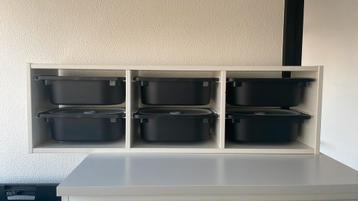 IKEA Trofast wandkast met 6 bakken + deksels – zwart beschikbaar voor biedingen