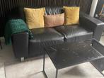 Tweezitsbank van Leer, Huis en Inrichting, Banken | Bankstellen, Gebruikt, 150 tot 200 cm, Tweepersoons, Ophalen of Verzenden