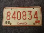 Kentekenplaat licenseplate Ohio USA, Verzenden, Gebruikt, Auto's
