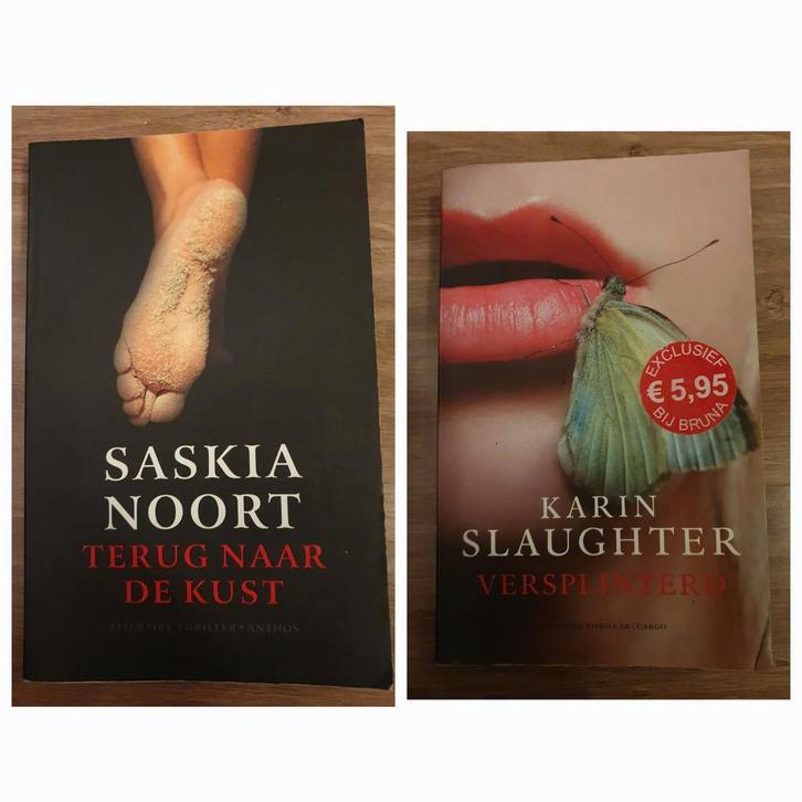 2 Thrillers: Saskia Noort & Karin Slaughter, Boeken, Thrillers, Gelezen, Nederland, Ophalen of Verzenden
