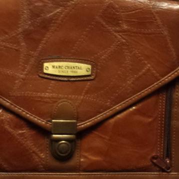 retro MARC CHANTAL Vintage Leren Lederen Bruin Dames Tas beschikbaar voor biedingen