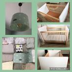 Baby ledikant 120x60 beuken wit nieuw staat met aankleding, Ophalen, Zo goed als nieuw, Ledikant