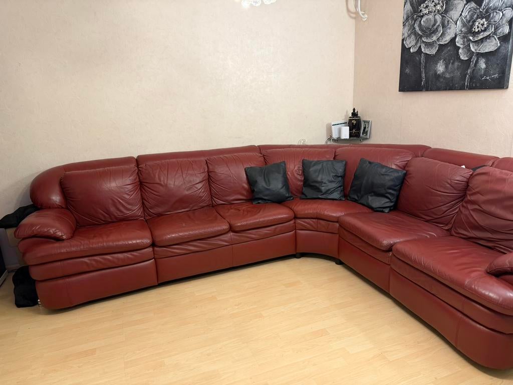 Hoekbank, Ophalen of Verzenden, Gebruikt, Leer