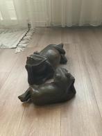 Houten beelden kikkers, Huis en Inrichting, Woonaccessoires | Overige, Ophalen of Verzenden, Zo goed als nieuw