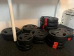 Halterschijven set Gorilla sports 30mm, Sport en Fitness, Fitnessmaterialen, Ophalen, Zo goed als nieuw