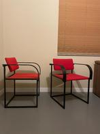 2x stoel Pastoe FM80 Mazairac Boonzaaijer, zwart rood 80's, Ophalen, Modern 80's, Gebruikt, Twee