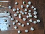 43 vintage zijde appeltjes  kersthangers, Diversen, Kerst, Ophalen of Verzenden, Gebruikt