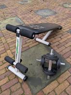 Workout bankje met dumbells, Sport en Fitness, Ophalen, Benen, Gebruikt, Overige typen