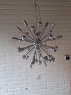 Retro Sputnik Kroonluchter, Ophalen, Gebruikt, 50 tot 75 cm, Metaal