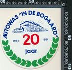 Sticker: Autowas In de Bogaard - 20 Jaar, Ophalen of Verzenden, Zo goed als nieuw, Auto of Motor