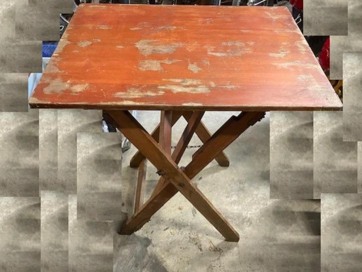 Oude klaptafel met foudraal veldtekenaar ex NL leger, Verzamelen, Militaria | Algemeen, Landmacht, Overige typen, Nederland, Ophalen