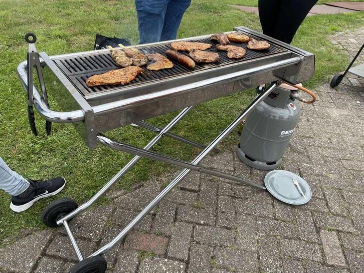 Verhuur slagers bbq, Tuin en Terras, Gasbarbecues, Zo goed als nieuw, Ophalen