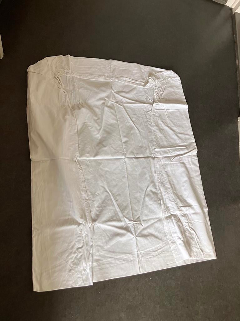 Z.g.a.n/witte katoenen hoeslaken/Cinderella/1 persoons, Eenpersoons, Ophalen of Verzenden, Zo goed als nieuw, Wit