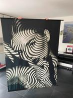 Wanddoek 140x170 zwart wit velvet, Ophalen, Zo goed als nieuw