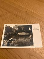 Oude Fotokaart Park met Vijver - Hartelijk Gefeliciteerd, Ophalen of Verzenden, 1920 tot 1940