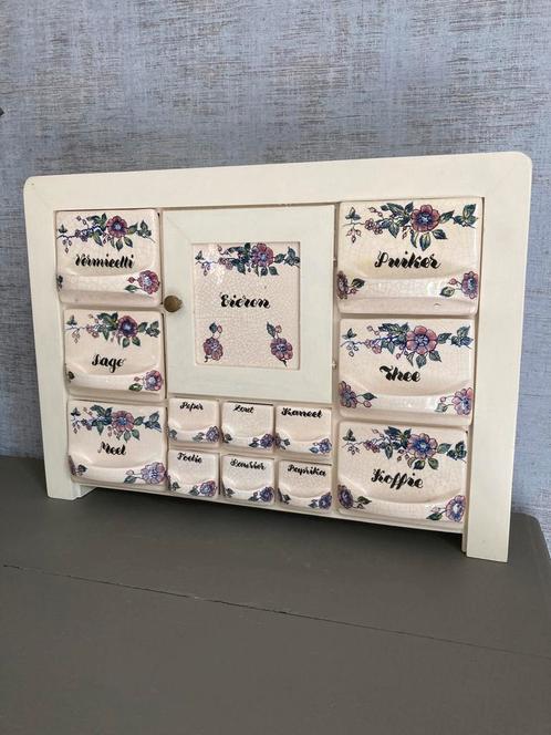 Vintage brocante kruidenkastje Delft i.z.g.s., Antiek en Kunst, Antiek | Keukenbenodigdheden, Ophalen