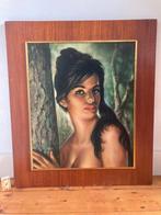 Tina wulpse sexy bosnimf J.H. Lynch vintage groot schilderij, Ophalen of Verzenden, Huis en Inrichting