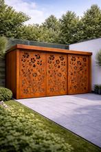 Cortenstaal fietsenberging op maat scherpe prijzen, Tuin en Terras, Bergingen en Tuinkasten, Ophalen, Zo goed als nieuw, Metaal