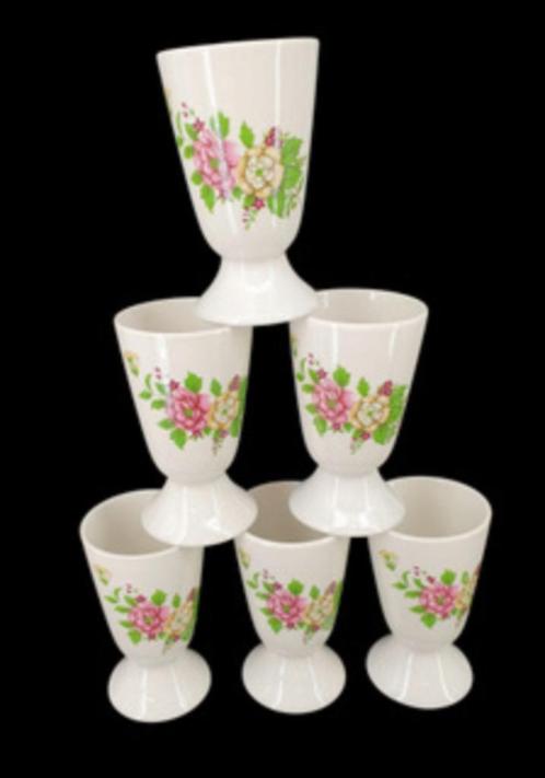 2160 Brocante franse mokken bekers koffiebekers melkbekers, Antiek en Kunst, Antiek | Servies los, Ophalen of Verzenden