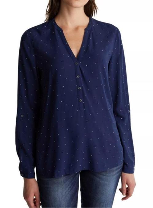 Esprit blouse met polka dots maat 34/36, Kleding | Dames, Blouses en Tunieken, Zo goed als nieuw, Maat 36 (S), Blauw, Ophalen of Verzenden