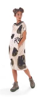 Zgan mooie viscose jurk Rundholz Mainline, Kleding | Dames, Verzenden, Zo goed als nieuw, Maat 34 (XS) of kleiner, Onder de knie