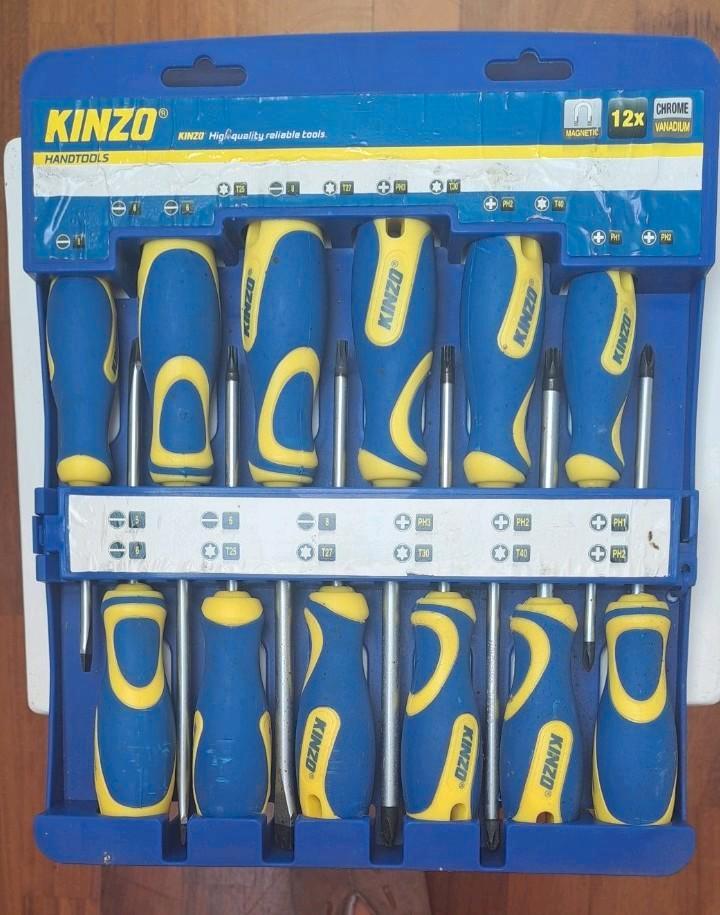 KINZO set van diverse tips schroevendraaiers, 12 st., Doe-het-zelf en Verbouw, Gereedschap | Handgereedschap, Nieuw, Ophalen of Verzenden