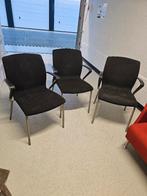 3 zwarte stoelen, Huis en Inrichting, Stoelen, Ophalen, Gebruikt, Drie, Zwart