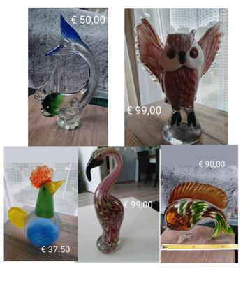 5 x Glas objecten - ophalen beschikbaar voor biedingen