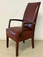 Armstoel in volnerft rundleer, Ophalen, Gebruikt, Bruin, Klassiek / Ambachtelijk