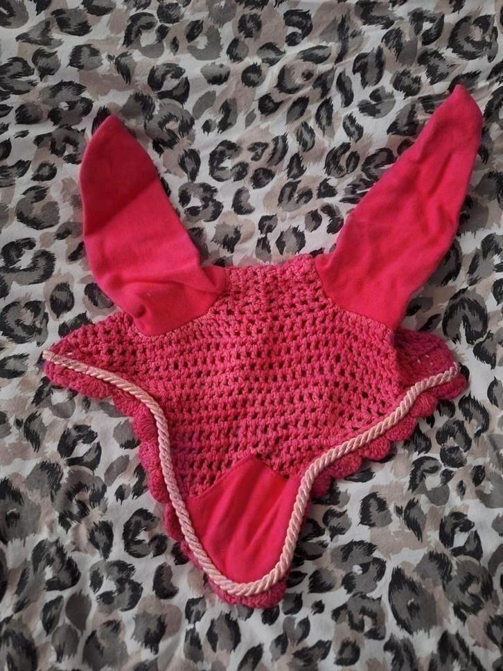 HKM oornetje Full roze rose zgan, Dieren en Toebehoren, Paarden en Pony's | Dekens en Dekjes, Zo goed als nieuw, Ophalen of Verzenden