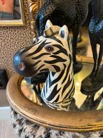 Zebra giraffe jungle safari thema decoratie beeldjes vintage, Ophalen of Verzenden, Zo goed als nieuw, Wanddecoratie
