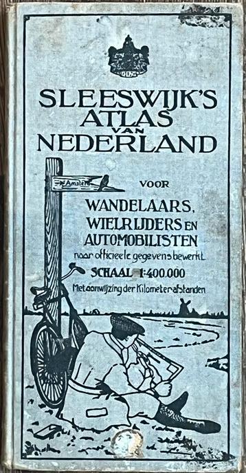 vooroorlogse atlas Nederland Sleeswijk wielrijders beschikbaar voor biedingen