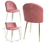 Prachtige velvet roze stoelen., Huis en Inrichting, Stoelen, Nieuw, Twee, Ophalen, Overige kleuren