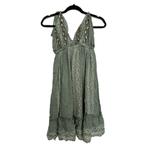 Jurk groen print ibiza boho style | One size, Ophalen of Verzenden, Zo goed als nieuw