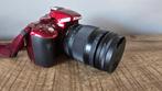 Nikon D5300 (rood) spiegelreflex met Sigma 18-200mm lens, Audio, Tv en Foto, Fotocamera's Digitaal, Gebruikt, Spiegelreflex, Ophalen of Verzenden