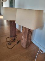 2x Robuuste Landelijke Lampen, Huis en Inrichting, Hout, Gebruikt, 50 tot 75 cm, Ophalen of Verzenden