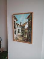 Schilderij: Sfeervol Italiaans Dorpsgezicht, Ophalen of Verzenden