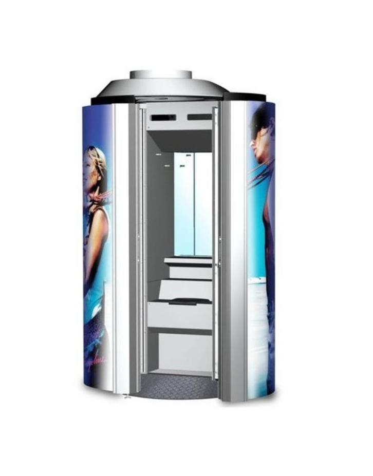 Ergoline Lounge Staancabine Occasion, Witgoed en Apparatuur, Zonnebanken en Gezichtsbruiners, Gebruikt, Zonnebank dubbelzijdig