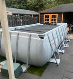 BESTWAY Framepool-set 488x244x122cm INCL. SOLARMAT,CHLOOR, Tuin en Terras, Zwembaden, 200 tot 300 cm, Zo goed als nieuw, Rechthoekig