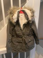 Winterjas Groen met nep bontkraag H&M, Kleding | Dames, Ophalen, Zo goed als nieuw, Maat 34 (XS) of kleiner, Groen