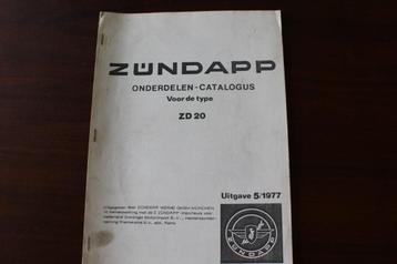 Zündapp ZD20 1977 onderdelen boek type 446 - 450  beschikbaar voor biedingen