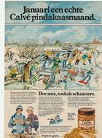 Retro reclame 1981 Calvé pindakaas januari schaatsen ijs, Verzenden, Overige typen