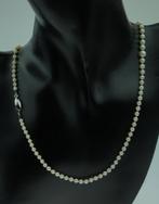 Parel dames vintage ketting 14k witgouden slot antiek fraai, Sieraden, Tassen en Uiterlijk, Antieke sieraden, Ophalen of Verzenden