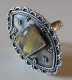 Koopje! Zilveren ring (no 32) met labradoriet, incl verzend, Sieraden, Tassen en Uiterlijk, Ringen, Verzenden, Met edelsteen, Dame