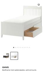 Idanäs eenpersoonsbed wit (90x200) Ikea, Huis en Inrichting, 90 cm, Eenpersoons, Wit, Zo goed als nieuw