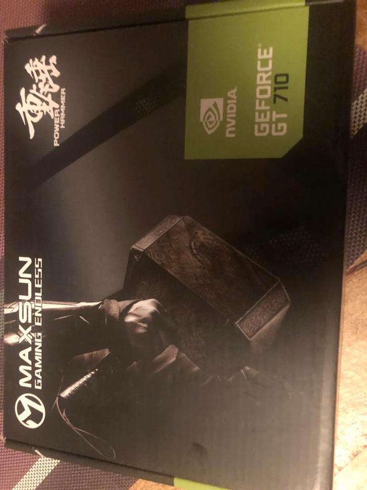 Maxsun Nvidia geoforce gt-710 1gb silent gfx card, Computers en Software, Videokaarten, Zo goed als nieuw, Nvidia, GDDR3, Ophalen of Verzenden