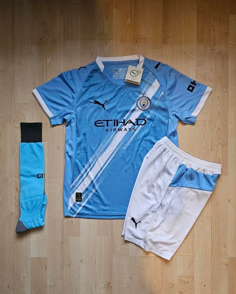 Manchester City thuis/uit tenue maat 164, 158, Maat XS of kleiner, Ophalen of Verzenden, Nieuw, Shirt
