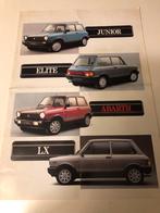 Uitvouwfolder Autobianchi A112 -JUNIOR - ELITE - ABARTH - LX, Ophalen of Verzenden, Gelezen, Overige merken
