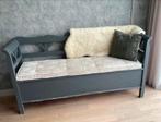 Oude klepbank met zitkussen - 175 cm breed, Ophalen, Gebruikt, Hout